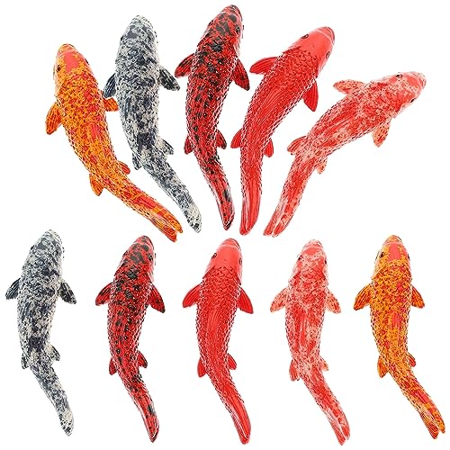 VICASKY 20 Stück Teiliges Set Koi Fisch Deko Simulierte Kunstfische für Aquarien Wasserfeste Dekoration für Fischbehälter Realistische Kleine Fische für DIY Projekte und Wohnzimmer von VICASKY