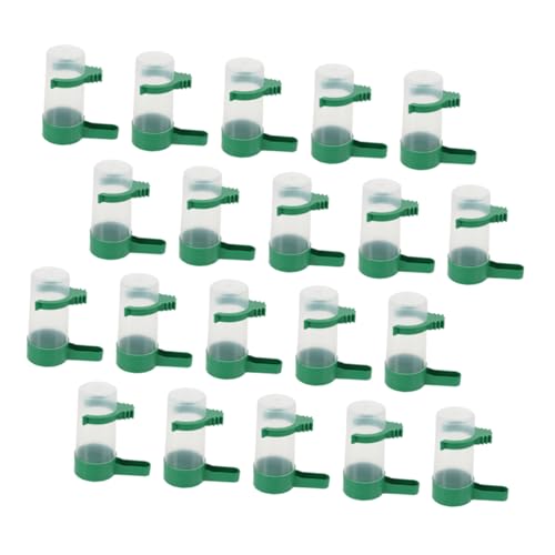 VICASKY 20pcs Vogelfutterläder Trinker Wasserer Vogel Käfig Wassertrinker Papageien -trinkflasche Für Papageien Und Kleine Birds Kaninchen -trinkbrille von VICASKY