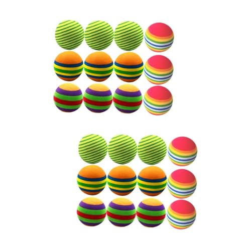 VICASKY 24 STK. Teiliges Bunte Eva Schaumstoffbälle mit Streifenmuster Leichte Indoor Trainings und Spielbälle für Katzen und Haustiere Langlebig und Sichtbar Designs VICASKY 24 STK. Teiliges Bunte Eva Schaumstoffbälle mit Streifenmuster Leichte Indoor Trainings und Spielbälle für Katzen und Haustiere Langlebig und Sichtbar Designs von VICASKY