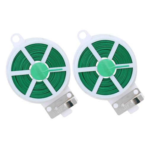 VICASKY 2Rollen Gartenbindedraht Mit Integriertem Cutter Flexible Pflanzenschnur Zur Unterstützung Und Befestigung Von Gartenpflanzen Und Und Vielseitig Einsetzbar von VICASKY