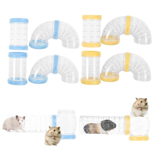 VICASKY 2Sätze DIY Hamster Tunnel aus Hochwertigem Anpassbare Röhrenanschlüsse für Hamsterkäfige Transparentes Hamsterröhren Kit für Kleine Haustiere VICASKY 2Sätze DIY Hamster Tunnel aus Hochwertigem Anpassbare Röhrenanschlüsse für Hamsterkäfige Transparentes Hamsterröhren Kit für Kleine Haustiere von VICASKY