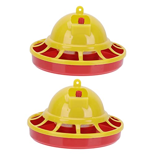 VICASKY 2Stücke Chick Feeder Outdoor Plastic Waterer for Poultry for Home Use Easy to Clean and Fill for Chickens Quail and Other Birds von VICASKY
