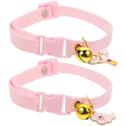 VICASKY 2Stücke Dekorativer Katzenkragen mit Glöckchen Teiliges Verstellbar für Kleine Haustiere für Feierliche Anlässe Zauberhaften Design VICASKY 2Stücke Dekorativer Katzenkragen mit Glöckchen Teiliges Verstellbar für Kleine Haustiere für Feierliche Anlässe Zauberhaften Design von VICASKY