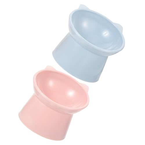 VICASKY Erhöhter Katzennapf 2 Stücke Auslaufsicherer Ergonomischer Futternapf aus Kunststoff mit Nackenschutz für Katzen für Futter und Wasser rutschfest und Einfach zu Reinigen VICASKY Erhöhter Katzennapf 2 Stücke Auslaufsicherer Ergonomischer Futternapf aus Kunststoff mit Nackenschutz für Katzen für Futter und Wasser rutschfest und Einfach zu Reinigen von VICASKY
