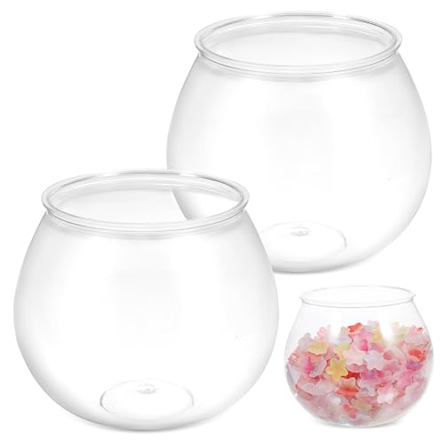 VICASKY 2Stücke Fischglas Aquarien Für Desktop Dekoration Transparente Fischschalen Für Hydrokultur Reinigen Und Unzerbrechlich von VICASKY