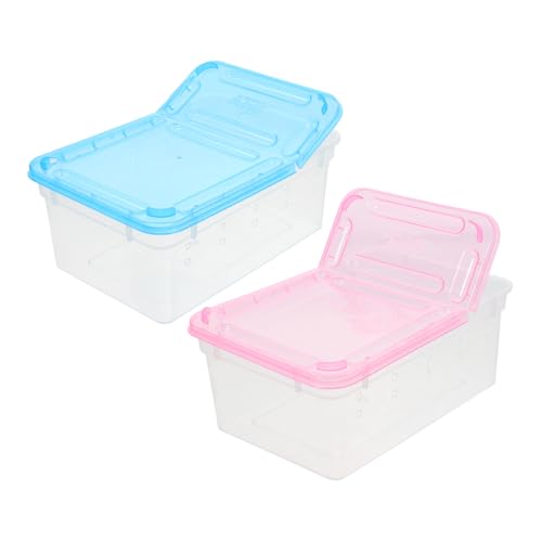 VICASKY 2Stücke Fütterungsboxen Für Reptilien Transparente Atmungsaktive Zuchtbox Für Gecko Und Schildkröte Für Insekten Und Futtertiere Zu Reinigen Und Tragbar VICASKY 2Stücke Fütterungsboxen Für Reptilien Transparente Atmungsaktive Zuchtbox Für Gecko Und Schildkröte Für Insekten Und Futtertiere Zu Reinigen Und Tragbar von VICASKY