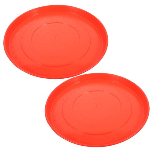 VICASKY 2Stücke Geflügel Feeder Futter und Trinkplatten aus Kunststoff Küken Feeder Tischplatten Langlebig Reinigen für Hühner und Gänse von VICASKY