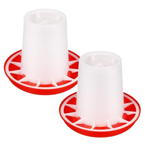 VICASKY 2Stücke Geflügel Futterspender Für Hühner Und Gänse Automatischer Futtertrog Mit Spatter Design Kapazität Pro Behälter Für Tierernährung VICASKY 2Stücke Geflügel Futterspender Für Hühner Und Gänse Automatischer Futtertrog Mit Spatter Design Kapazität Pro Behälter Für Tierernährung von VICASKY