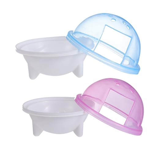 VICASKY 2Stücke Hamster Badewanne Toilette Multifunktionale Kleintier Badewanne mit Abdeckung Hochwertigem Kunststoff für Käfig Zubehör VICASKY 2Stücke Hamster Badewanne Toilette Multifunktionale Kleintier Badewanne mit Abdeckung Hochwertigem Kunststoff für Käfig Zubehör von VICASKY