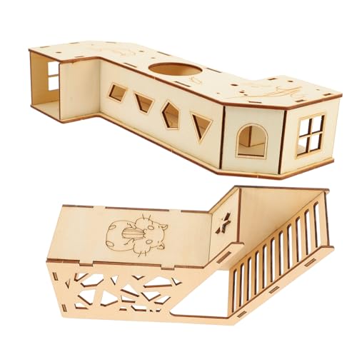 VICASKY Hamster Übungsspielzeug 2 Stück Holz Kletterspielzeug für Kleintiere Labyrinth Tunnel Spielzeug für Hamster und Mäuse Sicheres Haustierspielzeug aus Holz Kletterzubehör VICASKY Hamster Übungsspielzeug 2 Stück Holz Kletterspielzeug für Kleintiere Labyrinth Tunnel Spielzeug für Hamster und Mäuse Sicheres Haustierspielzeug aus Holz Kletterzubehör von VICASKY