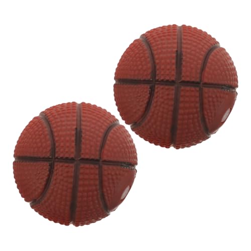 VICASKY 2Stücke Interaktive Hundespielzeuge Molar Basketball Quietschbälle für Welpen Kauspielzeug zur Zahnpflege für Training von Hunden Robust von VICASKY