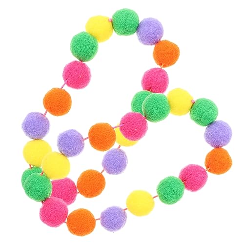 VICASKY 2Stücke Katzenhalsbänder mit Verstellbarem Plüschball Design Elastische Regenbogenhalsbänder für Katzen und Kleine für Fotoshootings von VICASKY