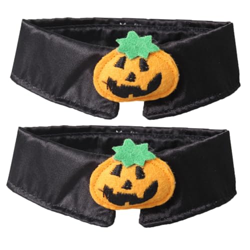 VICASKY 2Stücke Katzenhalsband Halloween Kürbis aus Polyester Verstellbar und Komfortabel für Haustiere Halloween Leicht und Atmungsaktiv VICASKY 2Stücke Katzenhalsband Halloween Kürbis aus Polyester Verstellbar und Komfortabel für Haustiere Halloween Leicht und Atmungsaktiv von VICASKY