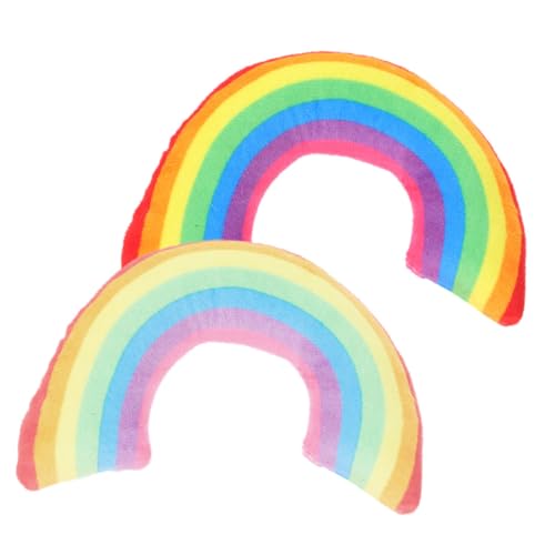 VICASKY 2Stücke Katzenkissen mit Katzenminze Flauschiges Katzenschlafkissen für Ultimativen für Katzenrassen Bunten Regenbogenfarben VICASKY 2Stücke Katzenkissen mit Katzenminze Flauschiges Katzenschlafkissen für Ultimativen für Katzenrassen Bunten Regenbogenfarben von VICASKY