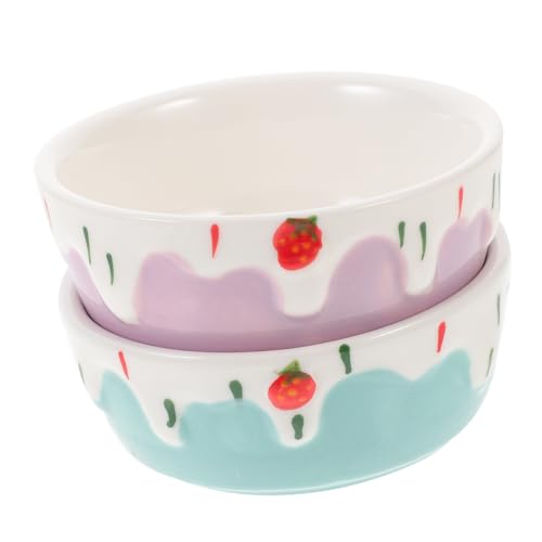 VICASKY 2Stücke Keramische Futterschalen für Kleintiere Tiefe Futter und Wassernäpfe für Hamster Meerschweinchen Kaninchen Igel Rutschfestes Design Blau Funktion VICASKY 2Stücke Keramische Futterschalen für Kleintiere Tiefe Futter und Wassernäpfe für Hamster Meerschweinchen Kaninchen Igel Rutschfestes Design Blau Funktion von VICASKY