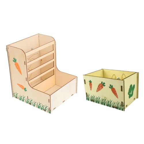 VICASKY 2Stücke Kleiner Haustier Heu Feeder für Meerschweinchen und Kaninchen Professionelle Futterstation aus Hochwertigem Installieren für Fütterung von VICASKY
