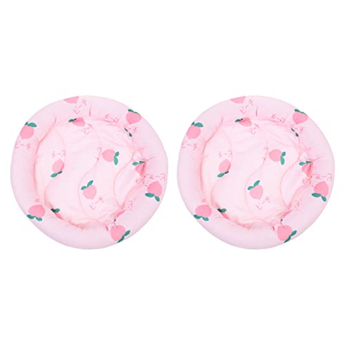 VICASKY 2Stücke Kühlmatte für Kleine Haustiere Sommer Kühldecke für Hamster Meerschweinchen Co Leicht Tragbar und Komfortabel für Besseren Schlaf Pinke Design von VICASKY