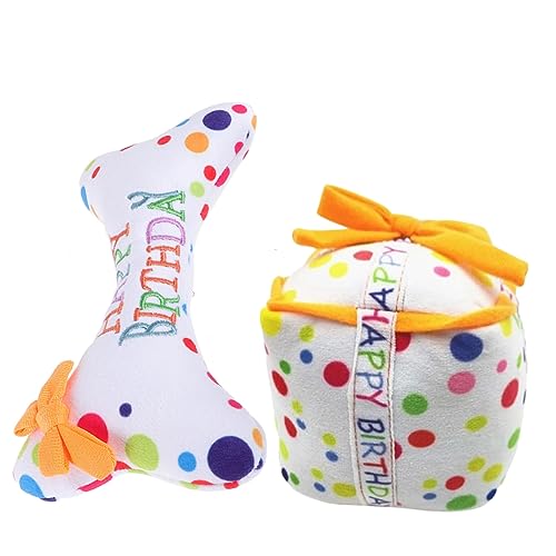 VICASKY 2Stücke Quietschendes Plüsch Kauspielzeug für Geburtstagsgeschenk für Beschäftigung von Haustieren Sicheres Zahnreinigungsspielzeug VICASKY 2Stücke Quietschendes Plüsch Kauspielzeug für Geburtstagsgeschenk für Beschäftigung von Haustieren Sicheres Zahnreinigungsspielzeug von VICASKY