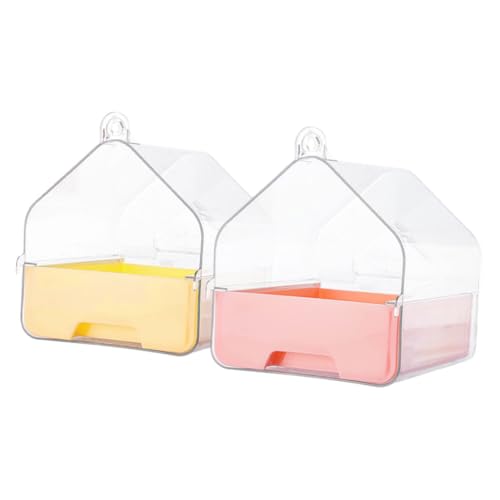 VICASKY 2Stücke Transparente Hängeschale mit Schubladendesign für Wellensittiche und Papageien Platzsparendes Stressfreies Badeerlebnis für Ihre Kleinen Haustiere VICASKY 2Stücke Transparente Hängeschale mit Schubladendesign für Wellensittiche und Papageien Platzsparendes Stressfreies Badeerlebnis für Ihre Kleinen Haustiere von VICASKY