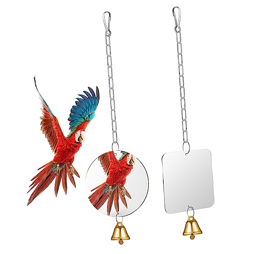 VICASKY 2Stücke Vogel Spiegelspielzeug mit Glocke Interaktives Acrylspielzeug für Papageien Sittiche und Kanarienvögel Hängende Schaukel für Vogelkäfig Fördert Balance VICASKY 2Stücke Vogel Spiegelspielzeug mit Glocke Interaktives Acrylspielzeug für Papageien Sittiche und Kanarienvögel Hängende Schaukel für Vogelkäfig Fördert Balance von VICASKY