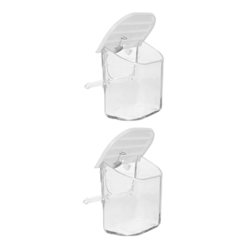 VICASKY 2Stücke Vogelkäfig Futterstation Wasserkostbrief für Papageien und Andere Vögel Einfacher Clip für Mühelose Spillresistentes Design für von VICASKY