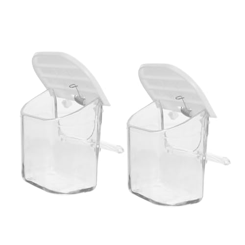 VICASKY 2Stücke Vogelkäfig Zubehör Schalen für Futter und Wasser Federclip Design für Einfache Installation für Papageien Tauben und Praktischer Futterspender von VICASKY