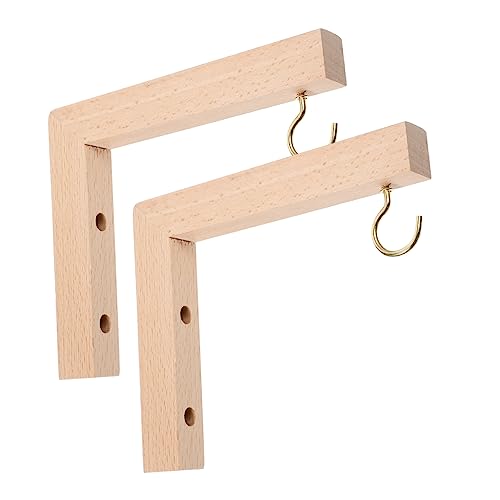 VICASKY 2Stücke Wandhaken Für Pflanzen Holzhalterungen Für Blumenampeln Vogelhäuschen Und Windspiele Langlebig Montieren Für Garten Deko von VICASKY
