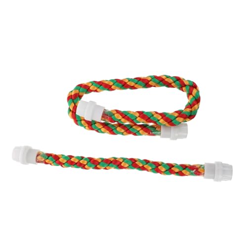 VICASKY 2er Set Vogel Sitzstangen Aus Flexiblem – Bungee Seil Für Nymphensittiche Und Wellensittiche - Bunte Farben - Ideal Für Papageien Und Andere Vögel VICASKY 2er Set Vogel Sitzstangen Aus Flexiblem – Bungee Seil Für Nymphensittiche Und Wellensittiche - Bunte Farben - Ideal Für Papageien Und Andere Vögel von VICASKY