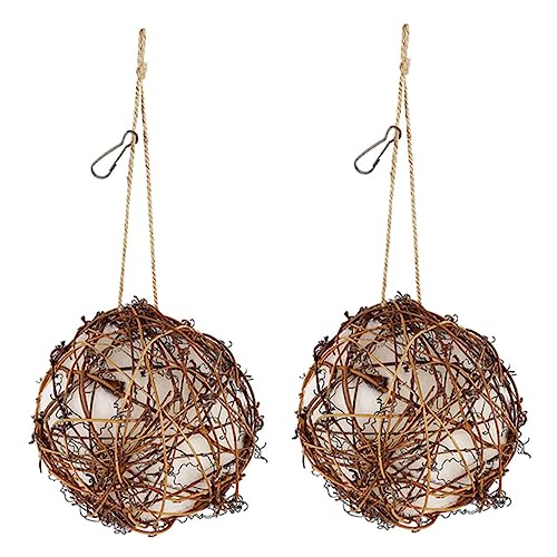VICASKY 2stücke Hängender Vogelfutterspender Aus Rattan Für Outdoor Und Garten Mit Ausreichend Raum Für Futter Und Dekorativem Design Für Verschiedene Kleine Vögel VICASKY 2stücke Hängender Vogelfutterspender Aus Rattan Für Outdoor Und Garten Mit Ausreichend Raum Für Futter Und Dekorativem Design Für Verschiedene Kleine Vögel von VICASKY