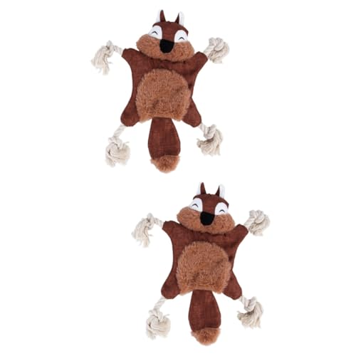 VICASKY 2stücke Pet Kauspielzeug Aus Plüsch Mit Lustigem Geräusch Interaktives Spielzeug Für Hunde Und Welpen Zahngesundheit Reduzierung Von Langeweile Squirrel von VICASKY