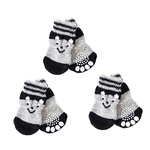 VICASKY 3 Paare rutschfeste Hundesocken für Kleine Hunde Pfotenschutz mit Warmhaltendes Design für Innenräume mit Stil und VICASKY 3 Paare rutschfeste Hundesocken für Kleine Hunde Pfotenschutz mit Warmhaltendes Design für Innenräume mit Stil und von VICASKY