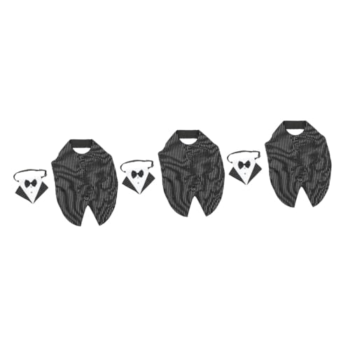 VICASKY 3 Sätze Wear Resistant Hundetuxedo Lässiger Hundekostüm mit Halstuch Atmungsaktiv und Bequem Langlebiges Hundezubehör für Hochzeit Party und Alltag Waschbar und Wiederverwendbar von VICASKY