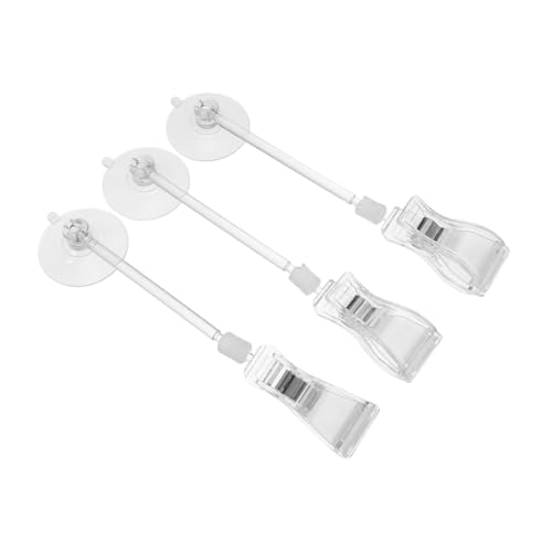 VICASKY 3 Stück Aquarium Saugnapf Clips aus Robustem Drehbare Halter für Schläuche und Zubehör Vielseitige Befestigung für Fischbecken Werkzeug Langlebige Aquarienzubehör Saugnäpfe von VICASKY
