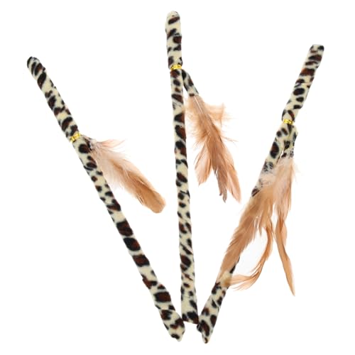VICASKY 3 Stück Interaktives Katzenspielzeug Teiliges Leopardenmuster Federstab Katzenangel für Indoor Spiel und Bewegung zur Aktivierung Natürlicher Jagdinstinkte VICASKY 3 Stück Interaktives Katzenspielzeug Teiliges Leopardenmuster Federstab Katzenangel für Indoor Spiel und Bewegung zur Aktivierung Natürlicher Jagdinstinkte von VICASKY