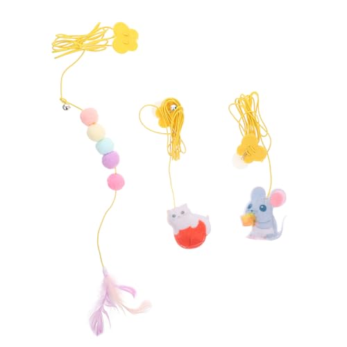 VICASKY 3 Stück Interaktives Teiliges Katzen Spielset mit Teasing Hangings und Mäuse Design Langlebiges Federstab für Katzen Fördert Aktives und Beschäftigung Zuhause VICASKY 3 Stück Interaktives Teiliges Katzen Spielset mit Teasing Hangings und Mäuse Design Langlebiges Federstab für Katzen Fördert Aktives und Beschäftigung Zuhause von VICASKY