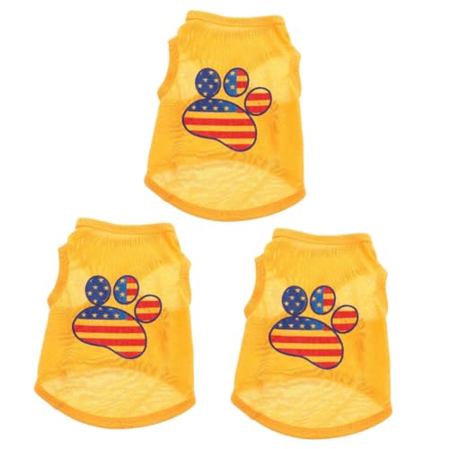 VICASKY 3 Stück Sommerliches Hundeshirt mit Flaggenmuster Atmungsaktive Ärmellose Hundeweste für Kleine Hunde und Welpen Leichtes Party Haustierkostüm Bequemes Pet Clothes für Alltag und VICASKY 3 Stück Sommerliches Hundeshirt mit Flaggenmuster Atmungsaktive Ärmellose Hundeweste für Kleine Hunde und Welpen Leichtes Party Haustierkostüm Bequemes Pet Clothes für Alltag und von VICASKY
