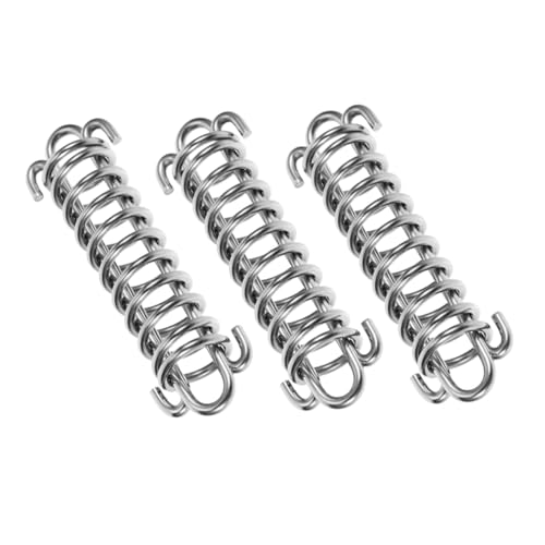 VICASKY 3 Stück Teiliges Edelstahl Zugfeder für Hundeleinen Stoßdämpfende Spannfeder mit Zugkraft Wetterfester -Spanner für Mittelgroße und Große Hunde für Outdoor und Wandern von VICASKY