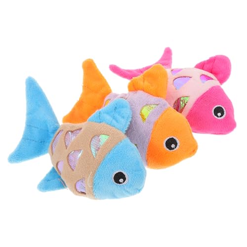 VICASKY 3 Stück Teiliges Katzen Spielzeugset Plüsch Fischspielzeug mit Geräuschpapier für Interaktive Unterhaltung für Kätzchen und Katzen Zufälligen Farben Zufällige Farbe VICASKY 3 Stück Teiliges Katzen Spielzeugset Plüsch Fischspielzeug mit Geräuschpapier für Interaktive Unterhaltung für Kätzchen und Katzen Zufälligen Farben Zufällige Farbe von VICASKY