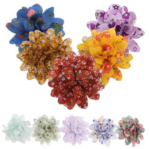 VICASKY 30 Stck. Teiliges Bunte Hundehalsband Blumen Dekoration aus Leichtem Spitzenmaterial für Kleine Hunde und Welpen Komfortabel und Langlebig für Geburtstage Weihnachten Halloween und von VICASKY