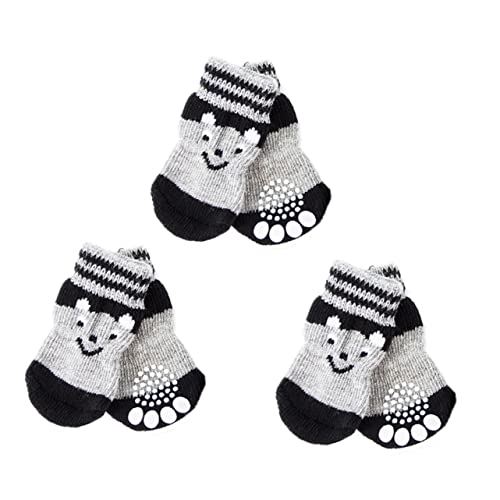 VICASKY 3Paare rutschfeste Hundesocken für Kleine Pfotenschutzstrümpfe Modischem Design für Indoor Nutzung Böden Kratzern und Halten VICASKY 3Paare rutschfeste Hundesocken für Kleine Pfotenschutzstrümpfe Modischem Design für Indoor Nutzung Böden Kratzern und Halten von VICASKY
