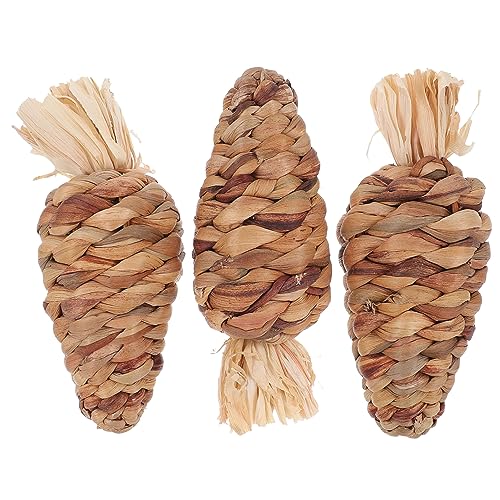 VICASKY 3Stücke Kleines Tier Kauspielzeug Karottenform aus Naturmaterialien für Meerschweinchen und Hamster Stressabbau und Zahnpflege für Kleine Haustiere VICASKY 3Stücke Kleines Tier Kauspielzeug Karottenform aus Naturmaterialien für Meerschweinchen und Hamster Stressabbau und Zahnpflege für Kleine Haustiere von VICASKY