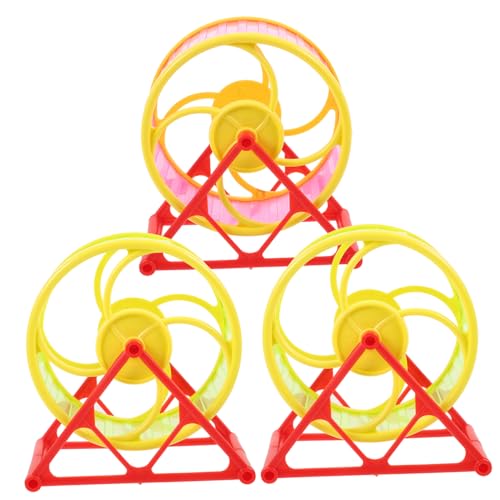 VICASKY 3Stücke Lustiges Hamster Sportspielzeug Geräuschloses Laufrad für Kleine Haustiere und Trainieren Zufälligen Fördert Bewegung und Geistige Gesundheit von VICASKY