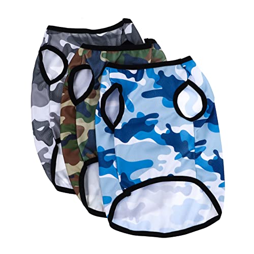 VICASKY 3Stücke Teiliges Camouflage Hemd Atmungsaktive Welpenweste für Drinnen und Draußen für Reisen und Partys Stylisch und Komfortabel für Kleine VICASKY 3Stücke Teiliges Camouflage Hemd Atmungsaktive Welpenweste für Drinnen und Draußen für Reisen und Partys Stylisch und Komfortabel für Kleine von VICASKY