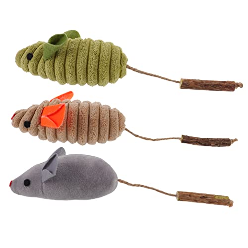 VICASKY 3Stücke Teiliges Katzenspielzeug aus Katzenminze Interaktive Mäuse für Spaß für Indoor Katzen mit Einzigartigem Cartoon Design VICASKY 3Stücke Teiliges Katzenspielzeug aus Katzenminze Interaktive Mäuse für Spaß für Indoor Katzen mit Einzigartigem Cartoon Design von VICASKY