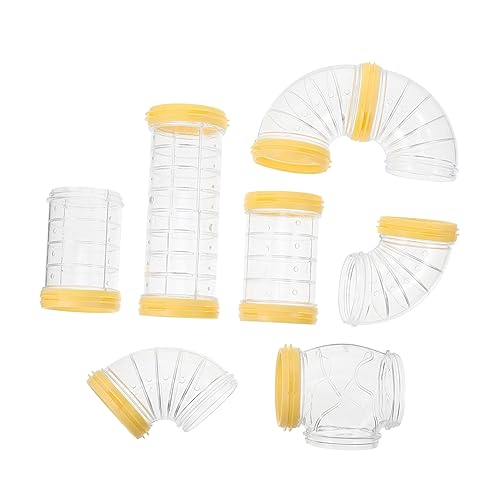 VICASKY 4 Sätze Hamster Tunnel Teiliges DIY Käfigröhrensystem aus Sicherem Erweiterbar Vielseitig Kombinierbar Geeignet für Hamster und Kleine Nager Praktisches Labyrinthspielzeug für von VICASKY