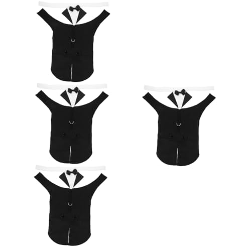 VICASKY 4 Sätze Hundeschicker Tuxedo Anzug Teiliges mit Schleife und Halstuch Formelle Hundebekleidung für Welpen Atmungsaktiv Bequem für Hochzeiten Partys und Festtage XXL Schwarz VICASKY 4 Sätze Hundeschicker Tuxedo Anzug Teiliges mit Schleife und Halstuch Formelle Hundebekleidung für Welpen Atmungsaktiv Bequem für Hochzeiten Partys und Festtage XXL Schwarz von VICASKY