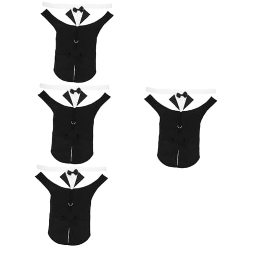 VICASKY 4 Sätze Hundeweste XL mit Fliege und Bandana Formeller Hundetuxedo Anzug für Welpen Schwarzer Hochzeitsanzug für Hunde Festliches Cosplay Kostüm für Besondere Anlässe VICASKY 4 Sätze Hundeweste XL mit Fliege und Bandana Formeller Hundetuxedo Anzug für Welpen Schwarzer Hochzeitsanzug für Hunde Festliches Cosplay Kostüm für Besondere Anlässe von VICASKY