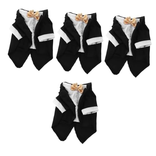 VICASKY 4 Sätze Verstellbarer Haustier Hundetuxedo Welpen Anzug mit Fliege für Hochzeit Geburtstag Party Stilvolles Bequemes Hundekostüm für Kleine Hunde Leicht Anzuziehen VICASKY 4 Sätze Verstellbarer Haustier Hundetuxedo Welpen Anzug mit Fliege für Hochzeit Geburtstag Party Stilvolles Bequemes Hundekostüm für Kleine Hunde Leicht Anzuziehen von VICASKY