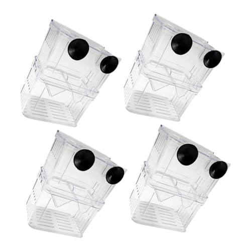 VICASKY 4 Stück Aggressiver Fisch Betta Kleiner Schoner Verletzt Aquarium Brutstätte Züchter Schwimmende Isolierung Transparente Doppelnetz Trennwand Saugnapf Mit Guppy Fry Safe – VICASKY 4 Stück Aggressiver Fisch Betta Kleiner Schoner Verletzt Aquarium Brutstätte Züchter Schwimmende Isolierung Transparente Doppelnetz Trennwand Saugnapf Mit Guppy Fry Safe – von VICASKY