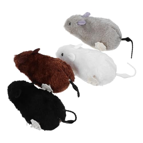 VICASKY 4 Stück Aufziehbare Katzenspielzeug Mäuse aus Plüsch und Kunststoff Interaktives zur Beschäftigung und Beißverhalten Korrektur Sicher und Langlebig für Katzen Zufällige Farbe VICASKY 4 Stück Aufziehbare Katzenspielzeug Mäuse aus Plüsch und Kunststoff Interaktives zur Beschäftigung und Beißverhalten Korrektur Sicher und Langlebig für Katzen Zufällige Farbe von VICASKY
